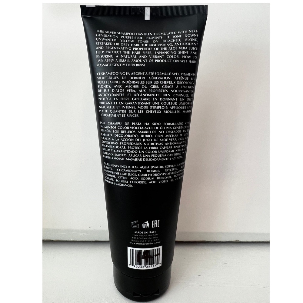 Thrix Colors Silver Shampoo with Aloe Vera Juice 8.45 oz - Picture 2 of 2